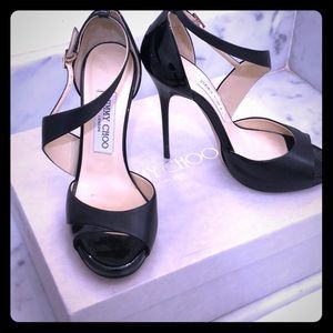 Jimmy Choo Black Sandal Heels